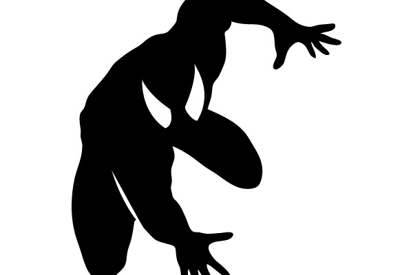 Silhouette of Spider-Man in Action