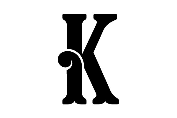 Bold Serif Letter K