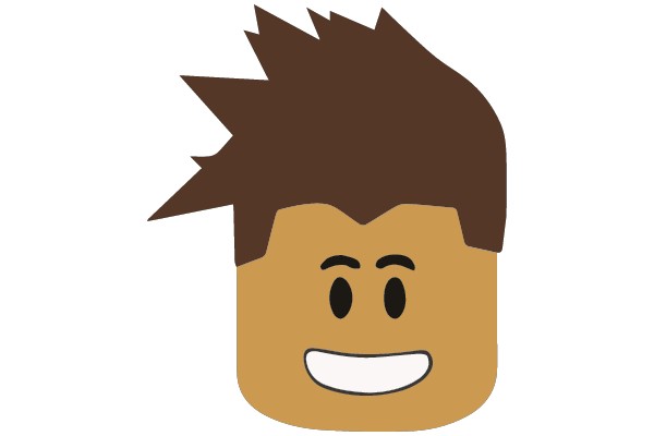 A Cartoonish Character with Spiky Hair and a Smiling Face