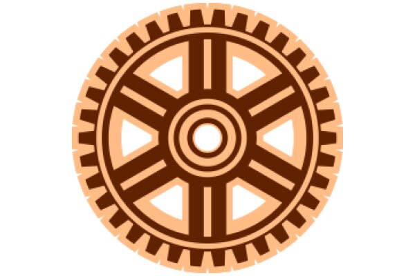 A Detailed View of a Brown and Gold Symbol