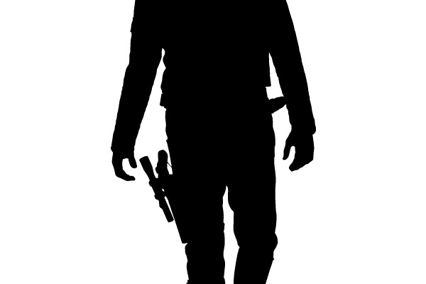 Silhouette of a Man with a Gun