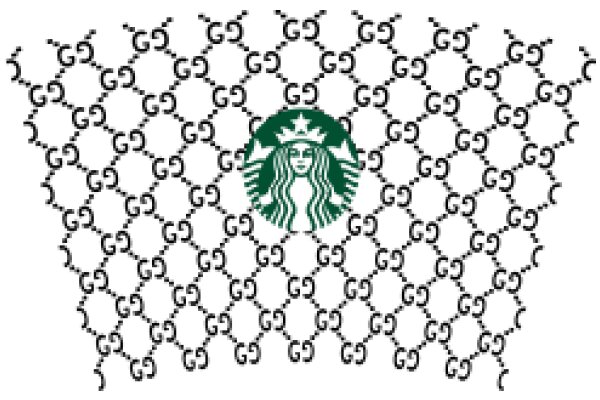 Starbucks Logo Embellished with a Pattern of Gs