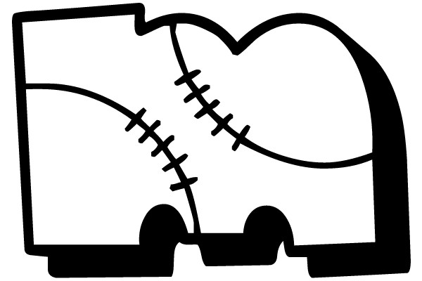 Stitched Puzzle Piece Shoe Clip Art