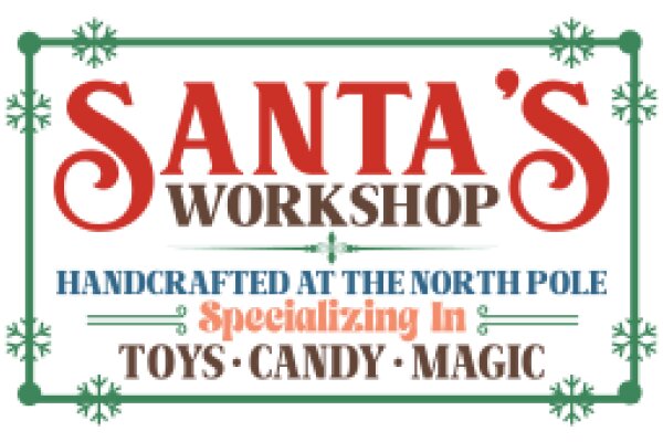 Santa's Workshop: Handcrafted at the North Pole, Specializing in Toys, Candy, and Magic