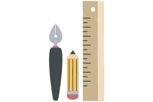 Office Supplies: A Pencil, Pen, and Ruler