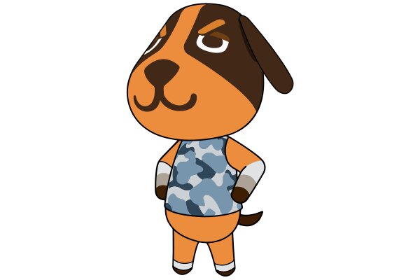 A Friendly Dog Character in a Stylish Outfit