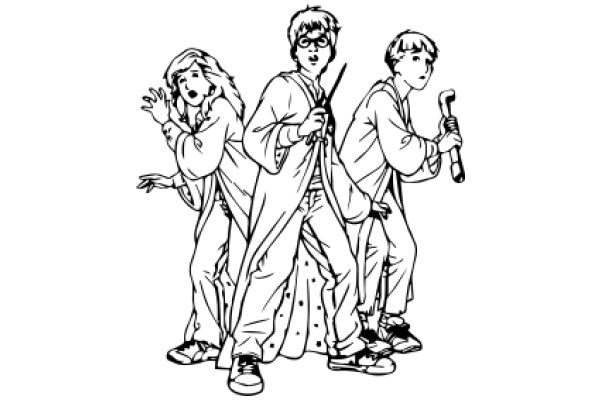 A Trio of Characters: A Curious Human, a Wizard, and a Boy with a Hammer