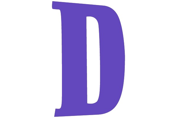 Bold Purple Letter D
