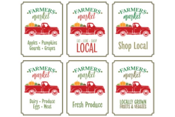 A Collection of Farmers Market Signs