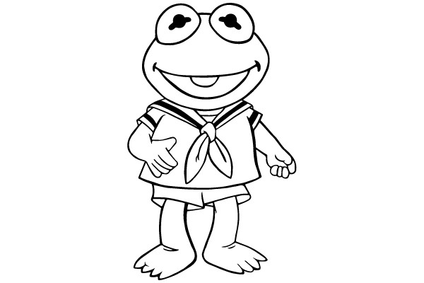 Smiling Frog in Sailor Outfit