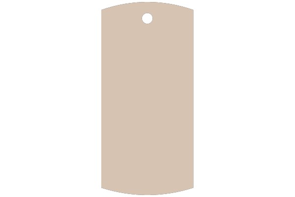 A Solid Beige Tag with a Hole for Attaching