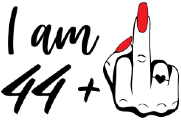 A Playful Expression of Identity: A Cartoon Character with a Red Nail and the Number 49+