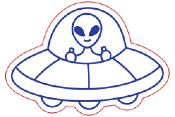 A Playful Pixel Art of an Alien in a Flying Saucer