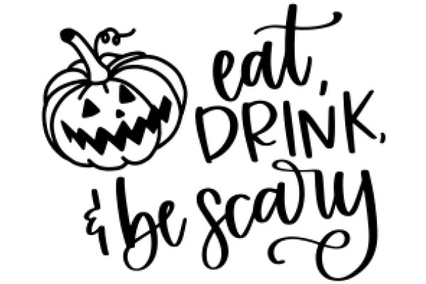 Halloween-themed Quote Art: A playful and festive illustration featuring a pumpkin and a message about enjoying the holiday season.