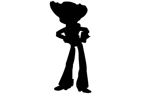 Silhouette of a Cowgirl.