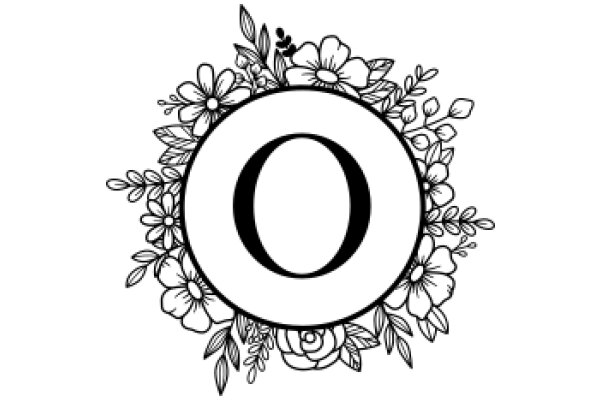 Floral Emblem with the Letter 'O'