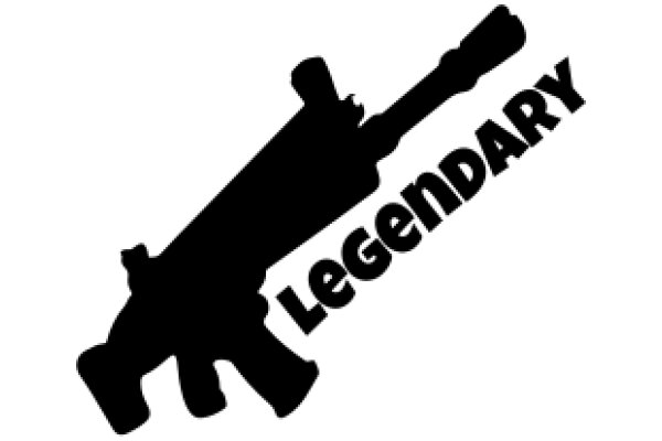 A Silhouette of a Gun with the Word 'Legendary' Below It