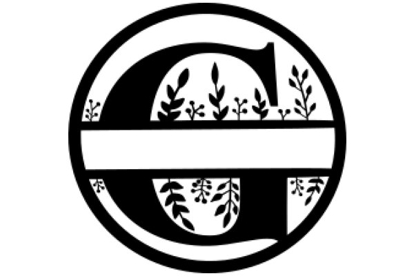Monochrome Logo: A Stylized Letter 'C' with a Nature-Inspired Design