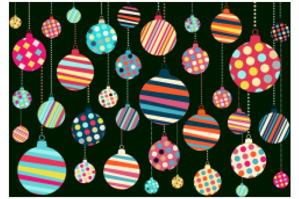 A Festive Display of Colorful Christmas Ornaments