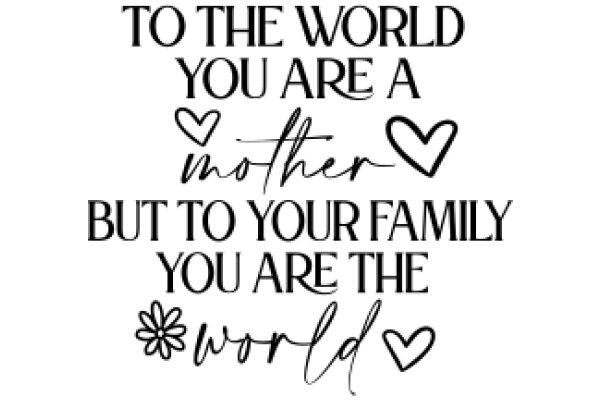 A Mother's Love: A Heartfelt Message from the World to Your Family