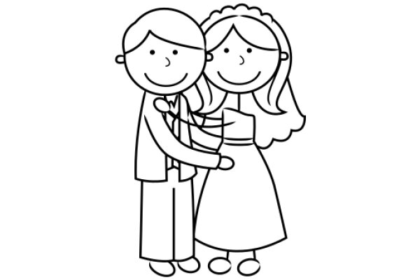 A Heartwarming Illustration of a Couple's Love