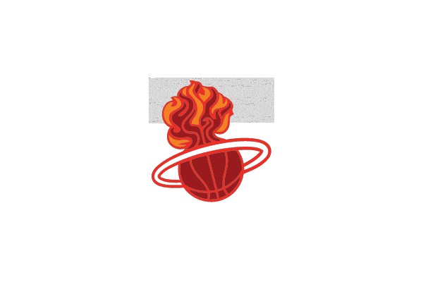 Flaming Basketball Logo