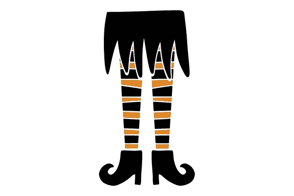 Halloween Witch's Legs Clip Art