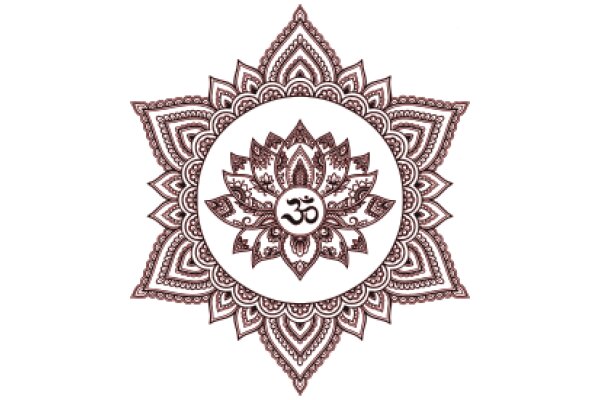 Intricate Mandala Design with a Centerpiece of a Lotus Flower