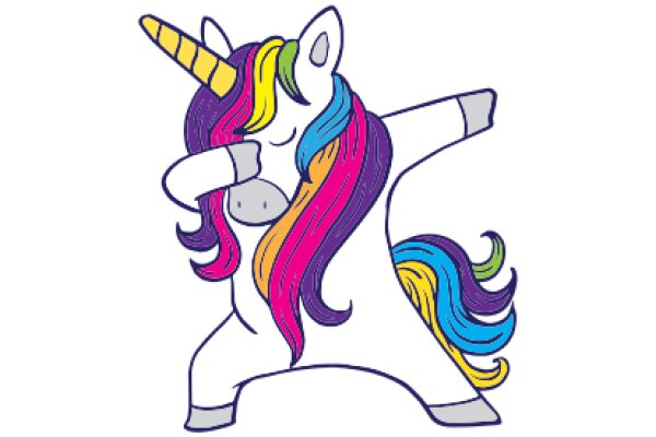 Vibrant Unicorn: A Colorful Illustration of a Mythical Creature