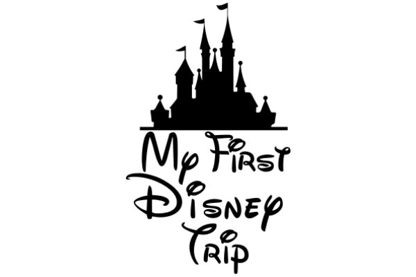My First Disney Trip: A Silhouette of a Castle and a Flag, Celebrating the Magic of Disneyland.