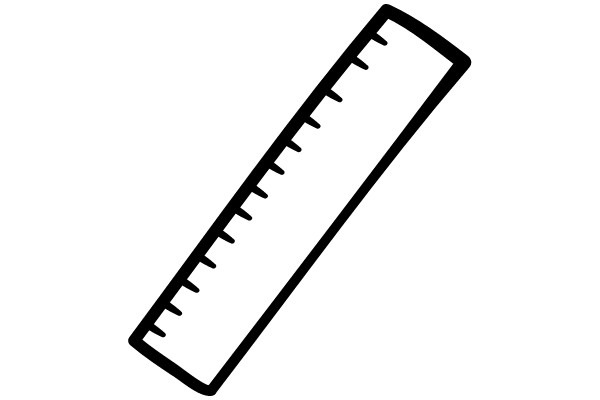 Line Drawing of a Ruler