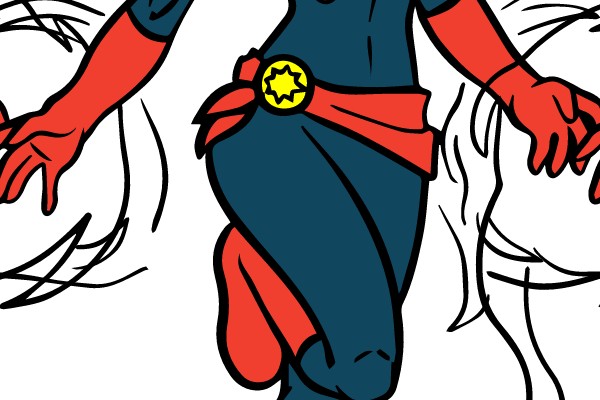 Captain Marvel in Motion