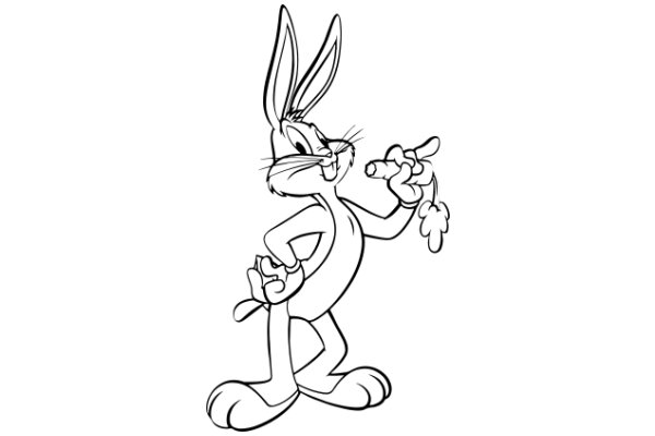 Whimsical Adventures: A Cartoon Bunny's Playful Pursuits