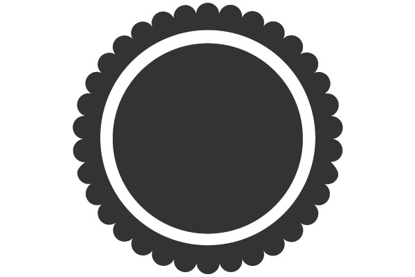 Circular Badge with Scalloped Edges