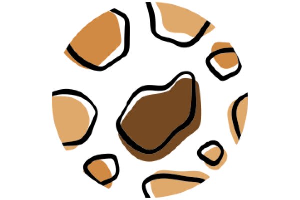 Stylized Abstract Pattern with Brown and Beige Colors