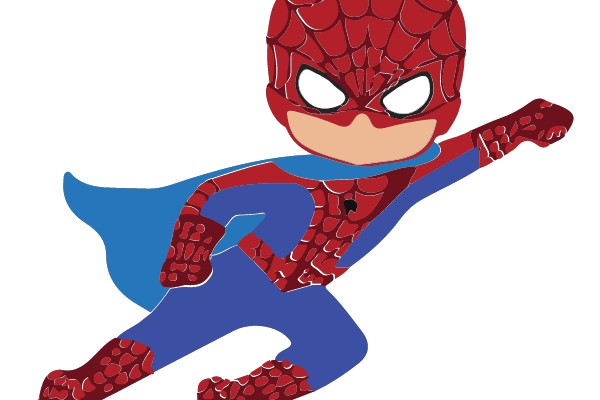 Spider-Child in Superhero Pose