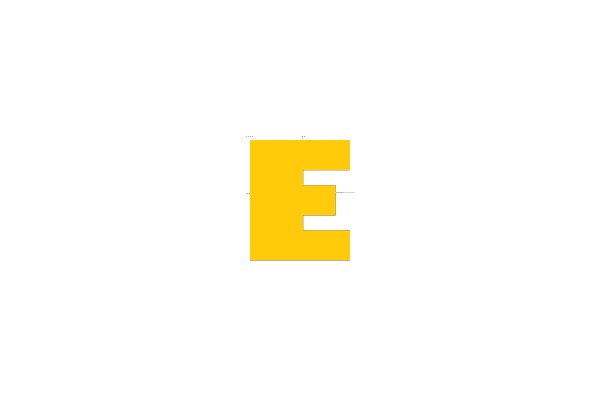 Bold Yellow 'E' Symbol