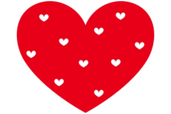 A Red Heart with White Hearts on It