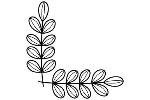 Simplistic Line Art of a Plant