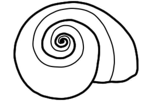 Simplistic Line Drawing of a Spiral and Two Rectangles