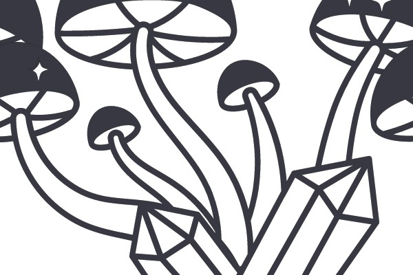 Mystic Mushrooms and Crystals