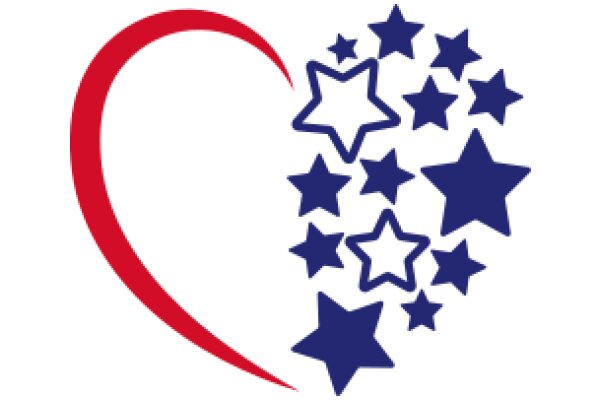 Cosmic Celebration: A Graphic Design of Stars and a Crescent Moon
