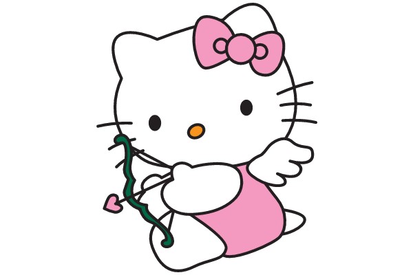 Hello Kitty as Cupid