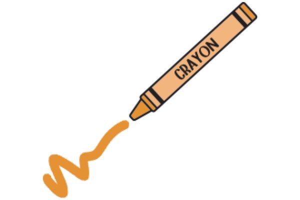 A Cartoon Crayon with the Word 'Crayon' on It