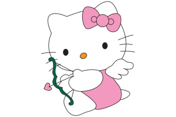 Whimsical Hello Kitty: A Playful Cartoon Character