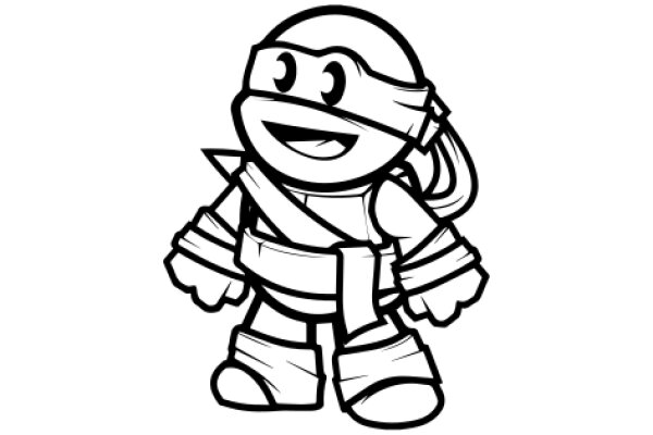 A Playful Portrayal of Leonardo from Teenage Mutant Ninja Turtles