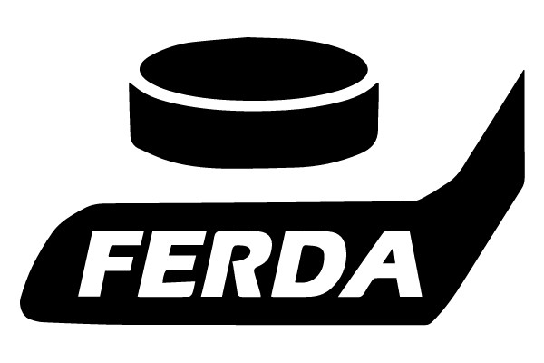 Hockey Stick and Puck with the Brand Name