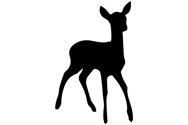 Silhouette of a Running Deer