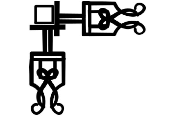 A Line Drawing of a Robot with a Camera and a Microphone