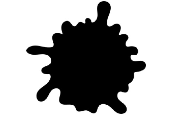 Silhouette of a Black Blob on a White Background